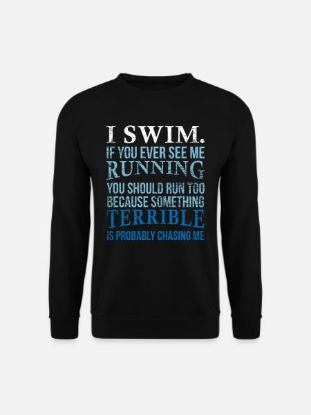Schwimmen - Unisex Pullover - Schwarz