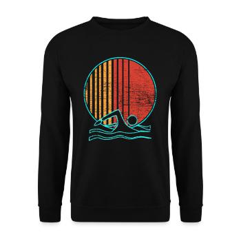 swim - Unisex Sweatshirt - black - Front - Alina (178cm) & Michal (187cm)