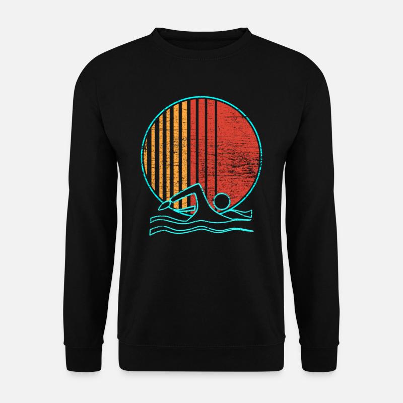 Schwimmen - Unisex Pullover - Schwarz