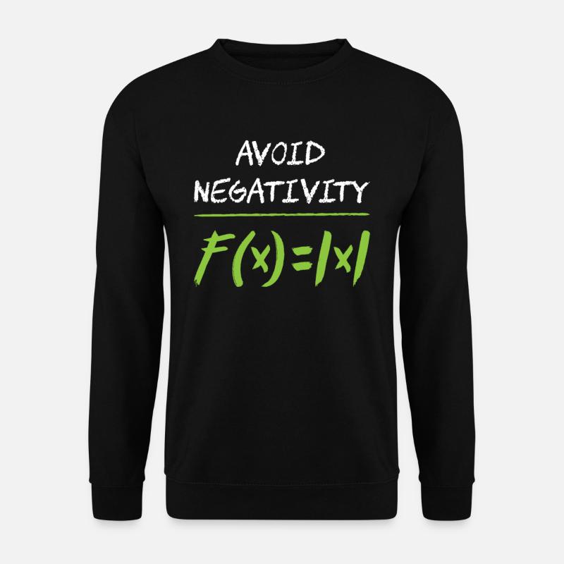 Avoid negativity math - Unisex Pullover - Schwarz