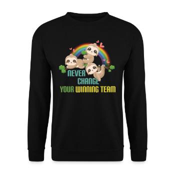 T-shirt paresseux - Sweat-shirt Unisexe - noir - Devant - Alina (178cm) & Michal (187cm)
