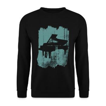piano klavier musiker - Unisex Pullover - Schwarz - Vorne - Alina (178cm) & Michal (187cm)