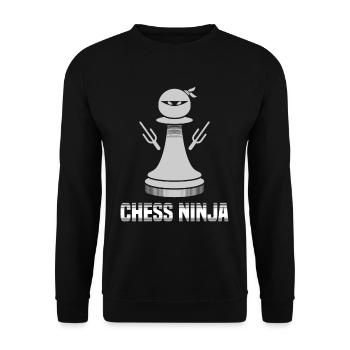 Ninja d'échecs - Sweat-shirt Unisexe - noir - Devant - Alina (178cm) & Michal (187cm)