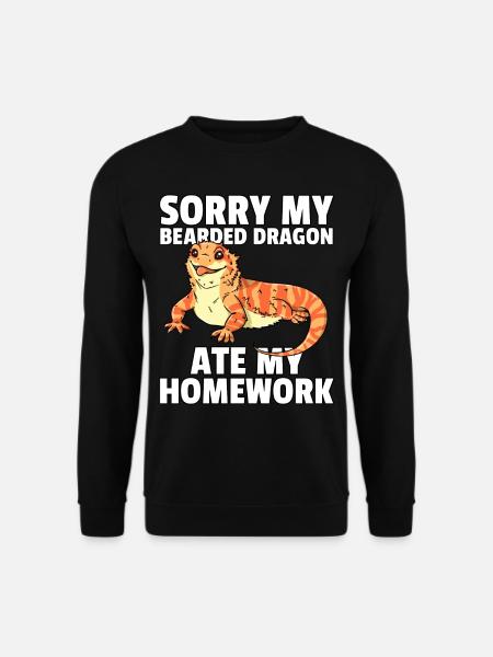 Bearded Dragon Beard Dragon Lizard Reptile - Unisex Sweatshirt - black