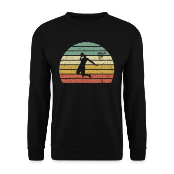 basketball - Unisex Sweatshirt - black - Front - Alina (178cm) & Michal (187cm)