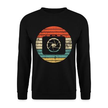Caméra rétro - Sweat-shirt Unisexe - noir - Devant - Alina (178cm) & Michal (187cm)