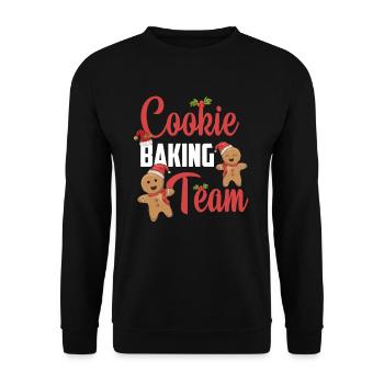 Boulangerie de Noël au pain d'épices - Sweat-shirt Unisexe - noir - Devant - Alina (178cm) & Michal (187cm)