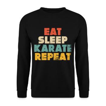 karate - Unisex Pullover - Schwarz - Vorne - Alina (178cm) & Michal (187cm)