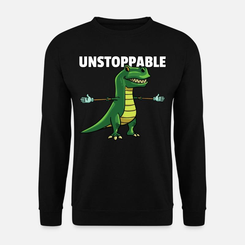 Dinosaurier Dino T-Rex Lustiger Süßer - Unisex Pullover - Schwarz