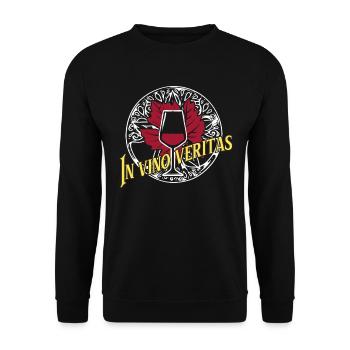 In vino veritas - Unisex Pullover - Schwarz - Vorne - Alina (178cm) & Michal (187cm)
