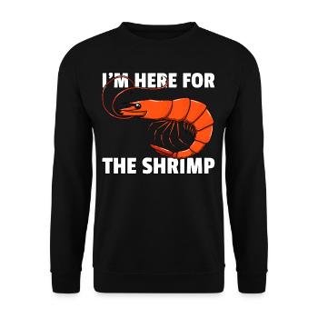 Shrimp Shrimp Crab Fish Funny - Unisex Sweatshirt - black - Front - Alina (178cm) & Michal (187cm)