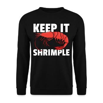 Shrimp Shrimp Crab Fish Funny - Unisex Sweatshirt - black - Front - Alina (178cm) & Michal (187cm)