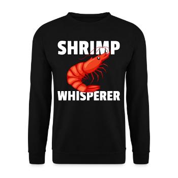 Shrimp Shrimp Crab Fish Vintage Retro - Unisex Sweatshirt - black - Front - Alina (178cm) & Michal (187cm)