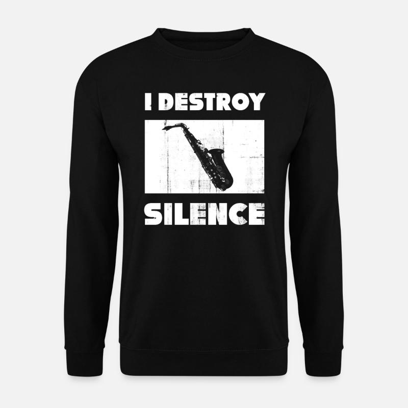 saxofon sax saxo - Unisex Pullover - Schwarz