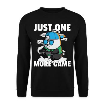 Panda Gamer Player Game Vintage Retro - Unisex Sweatshirt - black - Front - Alina (178cm) & Michal (187cm)