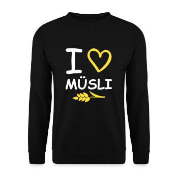 I love cereals - Unisex Sweatshirt - black - Front - Alina (178cm) & Michal (187cm)