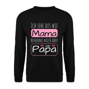 lustiger Spruch für Kinder Geschenk - Unisex Pullover - Schwarz - Vorne - Alina (178cm) & Michal (187cm)