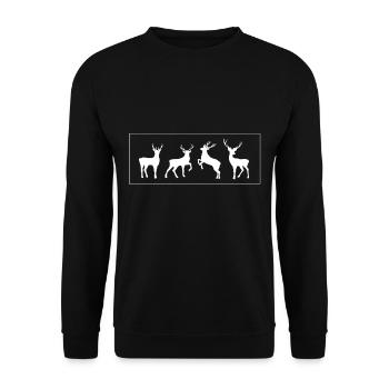 Cool Deer Amateur d’animaux art cadeau design - Sweat-shirt Unisexe - noir - Devant - Alina (178cm) & Michal (187cm)
