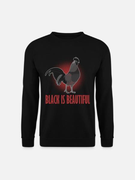 Cemani rooster black chicken - Unisex Sweatshirt - black