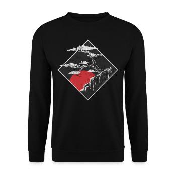 Japan fanatic japanese china gift anime - Unisex Sweatshirt - black - Front - Alina (178cm) & Michal (187cm)