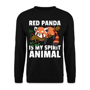 Red Panda Panda Funny Funny Red - Unisex Sweatshirt - black - Front - Alina (178cm) & Michal (187cm)