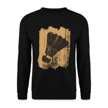 Badminton shuttlecock - Unisex Sweatshirt - black - Front - Alina (178cm) & Michal (187cm)