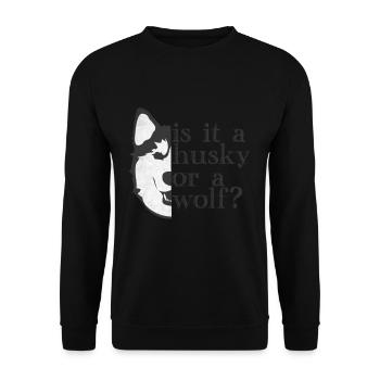 husky - Unisex Sweatshirt - black - Front - Alina (178cm) & Michal (187cm)
