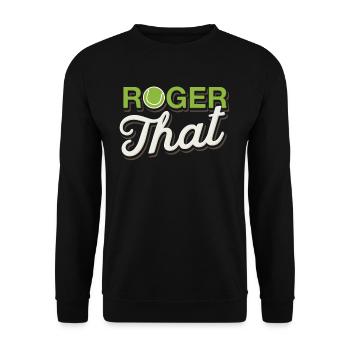 Roger that tennis - Unisex Sweatshirt - black - Front - Alina (178cm) & Michal (187cm)
