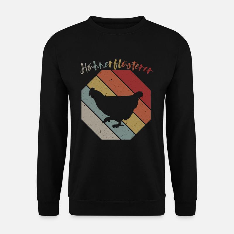Vogel Huhn Hühnerflüsterer Geschenk Bauernhof Land - Unisex Pullover - Schwarz