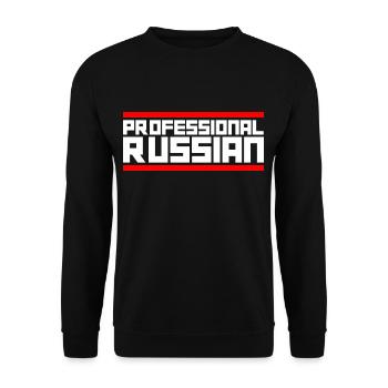 Professional Russian - Unisex Sweatshirt - black - Front - Alina (178cm) & Michal (187cm)