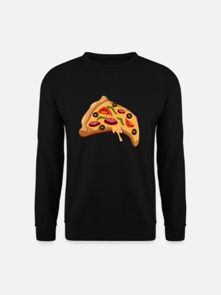 Pizza morceau de pizzeria - Sweat-shirt Unisexe - noir