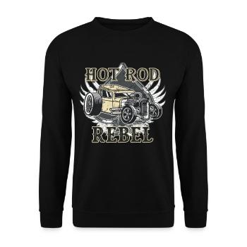 Hot rod voitures classiques voitures anciennes - Sweat-shirt Unisexe - noir - Devant - Alina (178cm) & Michal (187cm)