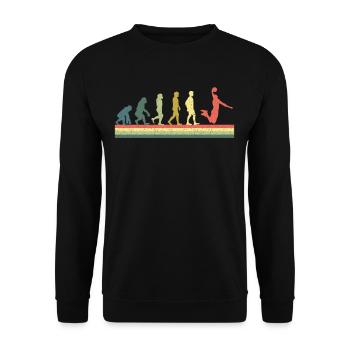 Basketball Evolution - Unisex Sweatshirt - black - Front - Alina (178cm) & Michal (187cm)