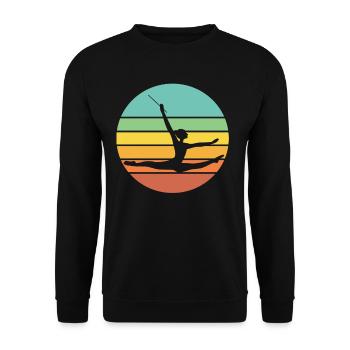 gymnastique - Sweat-shirt Unisexe - noir - Devant - Alina (178cm) & Michal (187cm)