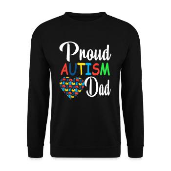 Oriste autisme papa père - Sweat-shirt Unisexe - noir - Devant - Alina (178cm) & Michal (187cm)