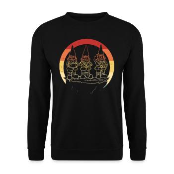 Nain nain nain Jardinier Vintage Retro - Sweat-shirt Unisexe - noir - Devant - Alina (178cm) & Michal (187cm)