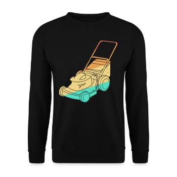 Tondeuse à gazon Tondeuse vintage retro - Sweat-shirt Unisexe - noir - Devant - Alina (178cm) & Michal (187cm)