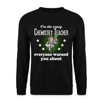 Professeur de chimie fou - Sweat-shirt Unisexe - noir - Devant - Alina (178cm) & Michal (187cm)