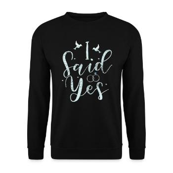 Engagement request - Unisex Sweatshirt - black - Front - Alina (178cm) & Michal (187cm)