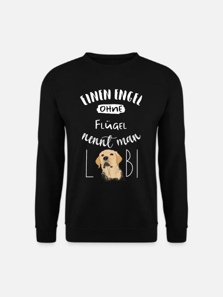 Labrador Hund Engel ohne Flügel Geschenk Retriever - Unisex Pullover - Schwarz