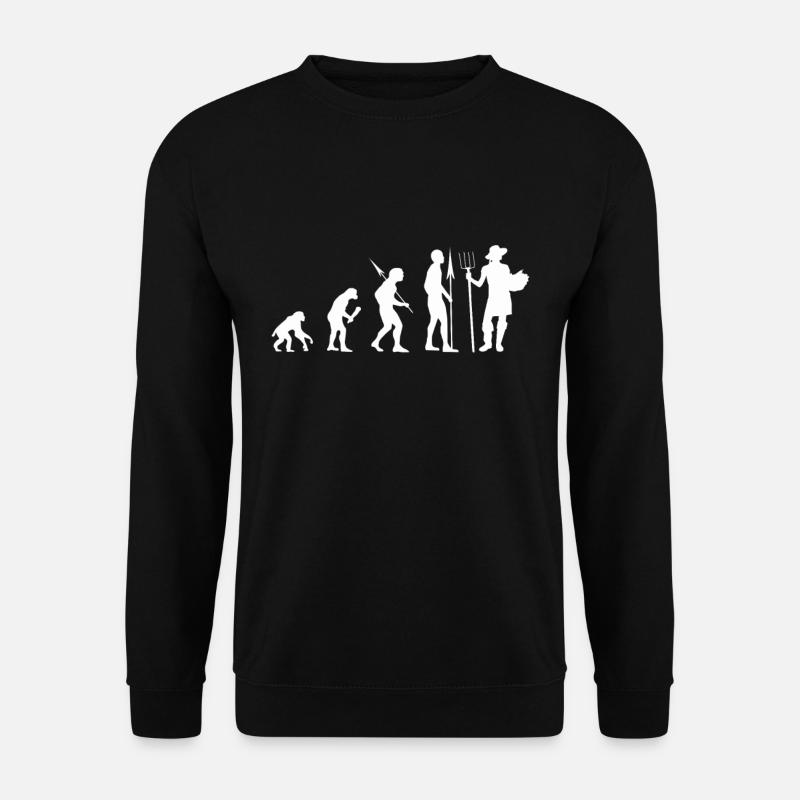 Gartenarbeit Evolution Gärtner Geschenk - Unisex Pullover - Schwarz