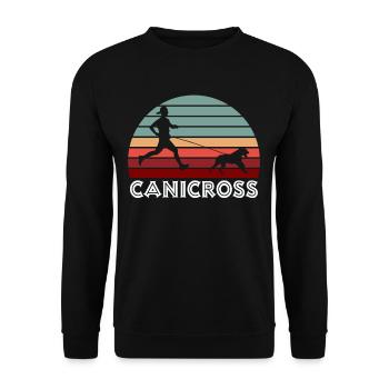 Canicross rétro - Sweat-shirt Unisexe - noir - Devant - Alina (178cm) & Michal (187cm)