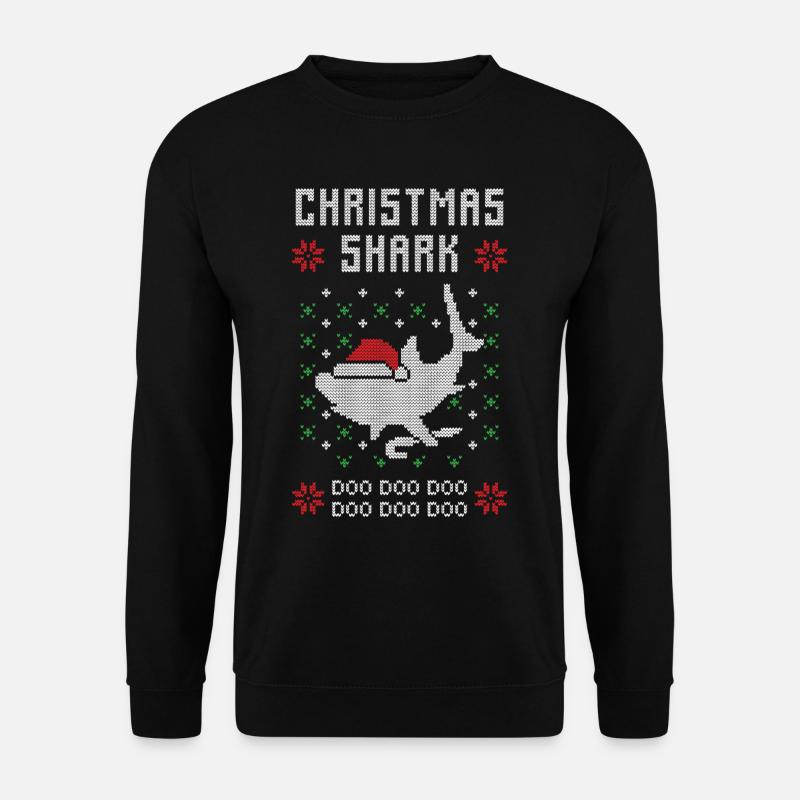 Christmas Shark Ugly Christmas - Unisex Pullover - Schwarz