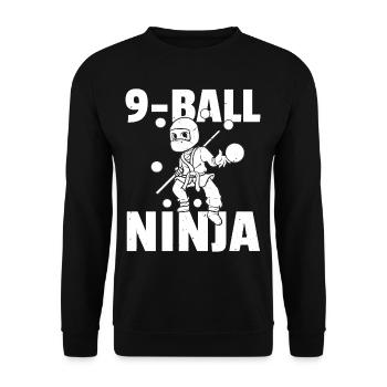 Ninja Billard Snooker Pool Spieler - Unisex Pullover - Schwarz - Vorne - Alina (178cm) & Michal (187cm)