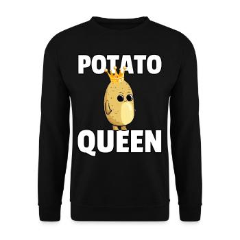Potatoes Potato Potatoes Potatoes Erpfi Fries - Unisex Sweatshirt - black - Front - Alina (178cm) & Michal (187cm)