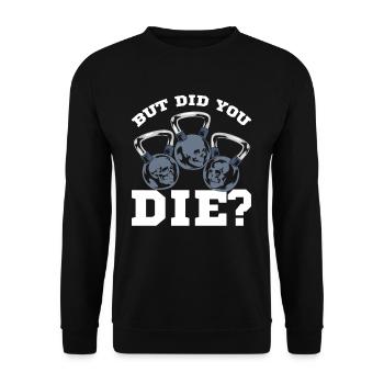 Balle haltère kettlebell fitness entraînement sportif - Sweat-shirt Unisexe - noir - Devant - Alina (178cm) & Michal (187cm)