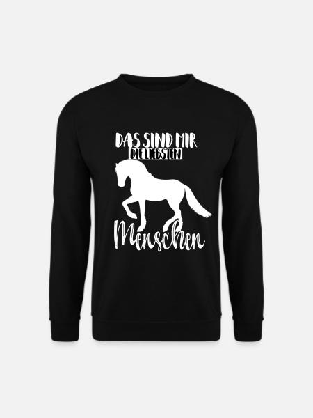 Pferde liebste Menschen lustig süß Kaltblut reiten - Unisex Pullover - Schwarz