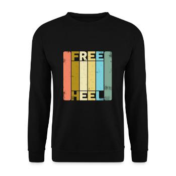 Telemark Free Heel Nordic Ski Retro Gift - Unisex Sweatshirt - black - Front - Alina (178cm) & Michal (187cm)