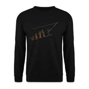 One Line Design Remorquage EVOLUTION Skieur - Sweat-shirt Unisexe - noir - Devant - Alina (178cm) & Michal (187cm)