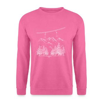 Skilift Ydylle Skifahren Winter Urlaub geschenk - Unisex Pullover - Pink - Vorne